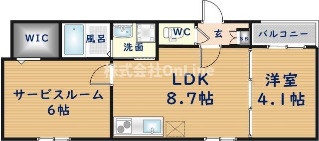 F ASECIA ATTIVOV(2LDK/2階)の間取り写真