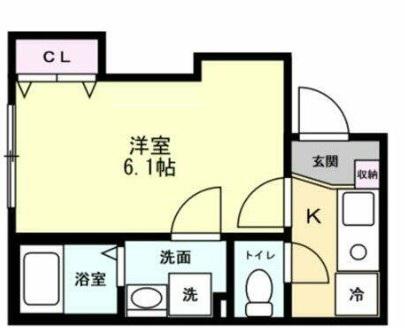 ブリーゼ平町(1K/2階)の間取り写真