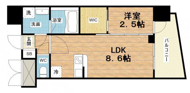 セレニテ中崎町リアン(1LDK/6階)の間取り写真