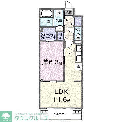 アウル吉祥寺南(1LDK/2階)の間取り写真