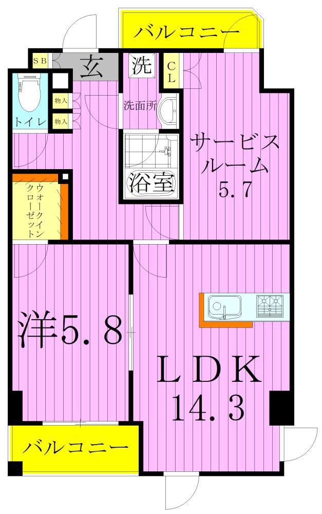 GENOVIA 五反野 SKYGARDEN(1SLDK/10階)の間取り写真