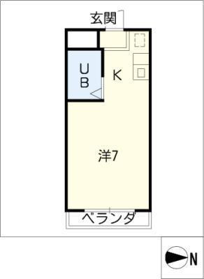 エミネンス名東(ワンルーム/2階)の間取り写真