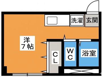 ジャスミン高田馬場(ワンルーム/3階)の間取り写真