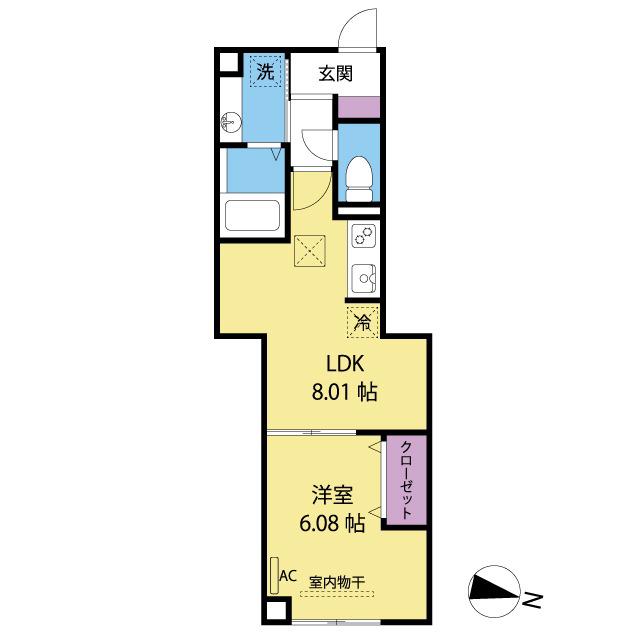 アヴァンス東大泉A(1LDK/3階)の間取り写真