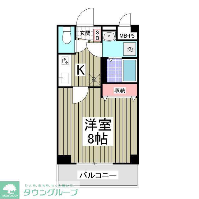 サンマルコ北綾瀬(1K/2階)の間取り写真