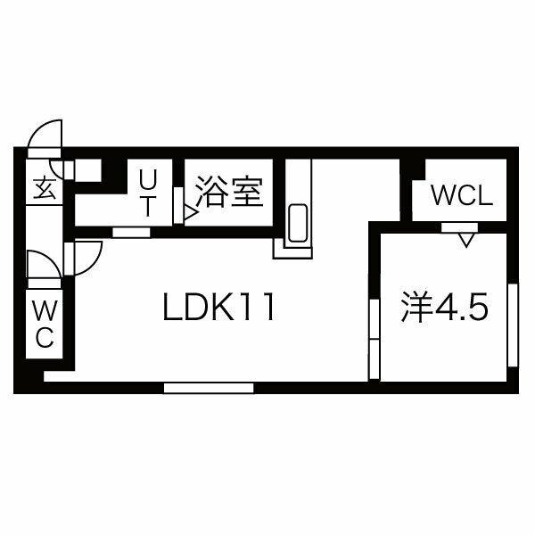 ララコム澄川(1LDK/3階)の間取り写真