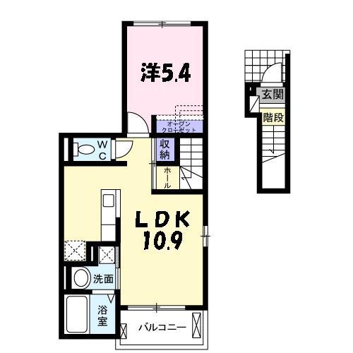 グランステラ(1LDK/2階)の間取り写真