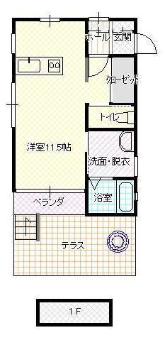 DRESS CAMP(ワンルーム/1階)の間取り写真