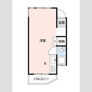 K1RESIDENZA(ワンルーム/2階)の間取り写真