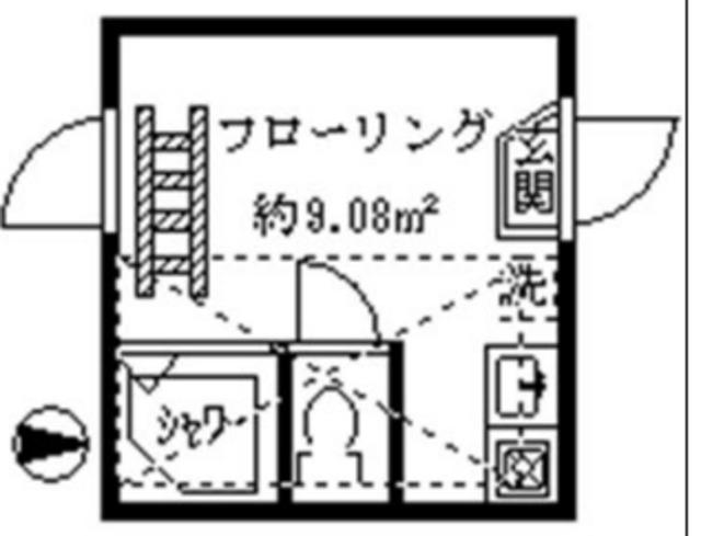 フェリスダリア(ワンルーム/1階)の間取り写真