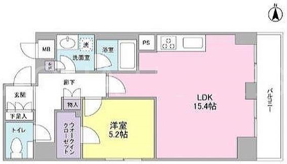 アイム白金高輪(1LDK/2階)の間取り写真