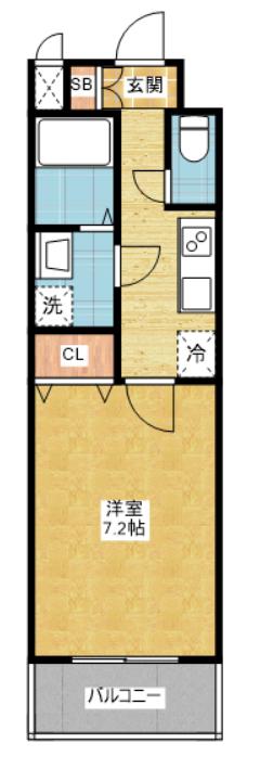 クレシェール大須(1K/7階)の間取り写真