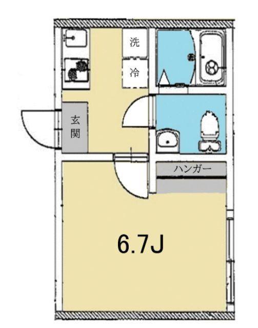 ストラーダ本町通(1K/1階)の間取り写真