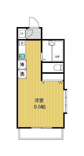 イサミビルI(ワンルーム/3階)の間取り写真