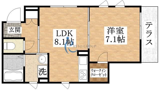 SUN MAISON(1LDK/1階)の間取り写真