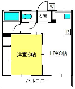 シティハイムプラネット(1LDK/2階)の間取り写真
