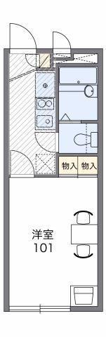 レオパレスブルーヒルズHK(1K/2階)の間取り写真