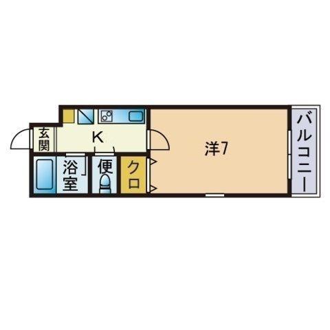 KS室見駅アベニュー(1K/4階)の間取り写真
