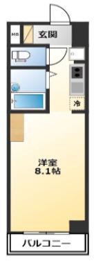 FCプレミール竜泉(ワンルーム/7階)の間取り写真
