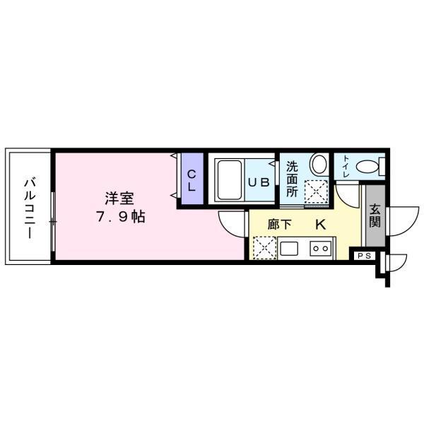 パル堺北花田1番館(1K/1階)の間取り写真