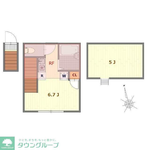CS国分寺II(ワンルーム/2階)の間取り写真
