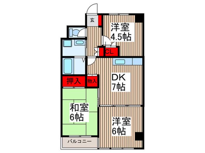 グランエトワール(3DK/7階)の間取り写真