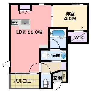 SMART COURT NISHINOMIYA ANNEX(1LDK/1階)の間取り写真