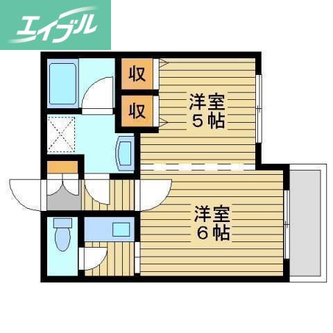 フォーラム伊島 一番館(2K/3階)の間取り写真