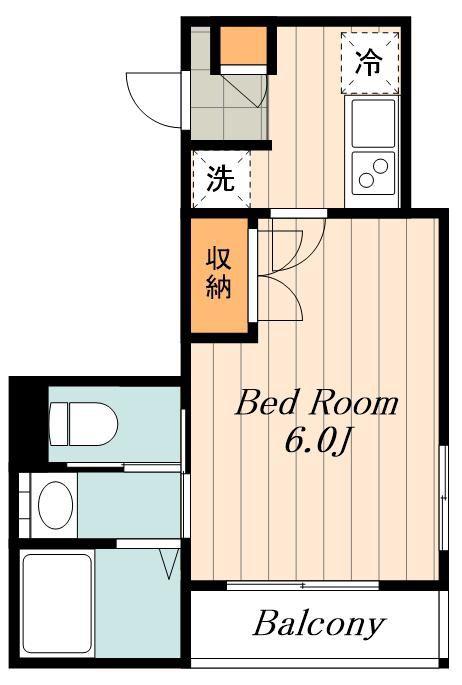 ヘーベルメゾンIZ江古田(1K/3階)の間取り写真
