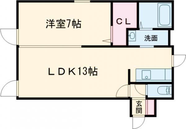 クオーレイースト(1LDK/3階)の間取り写真