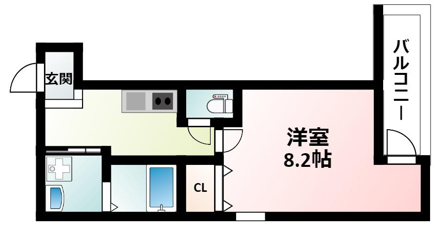 フジパレス吹田垂水町III番館(1K/1階)の間取り写真