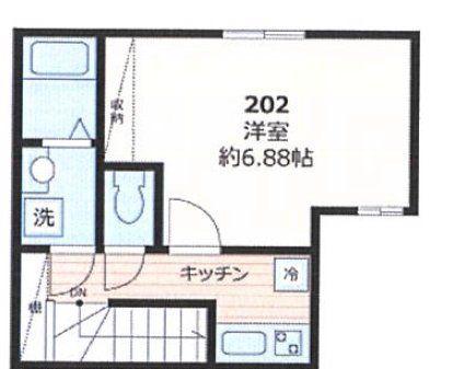 VINOSITY八千代(1K/2階)の間取り写真