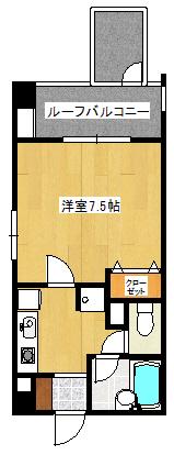 エクセレント中山(1K/5階)の間取り写真