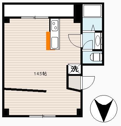 こぐま団地(ワンルーム/1階)の間取り写真