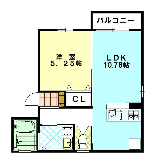 ビレッヂシラコ(1LDK/1階)の間取り写真