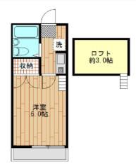 ジョイフルオークラNO.11(1K/1階)の間取り写真