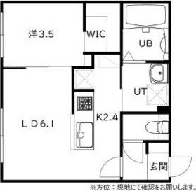 CASA AT新道東(1LDK/3階)の間取り写真