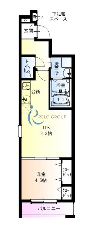 フジパレス今川公園東I番館(1LDK/3階)の間取り写真