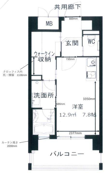 IN SHAPE港(ワンルーム/8階)の間取り写真