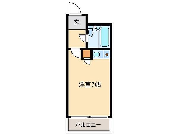グローリー県庁前(ワンルーム/8階)の間取り写真
