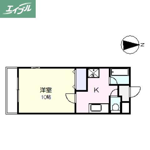 LUZ62(1K/2階)の間取り写真