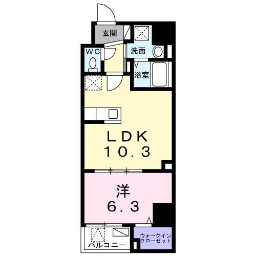 MAY FAIR(1LDK/2階)の間取り写真
