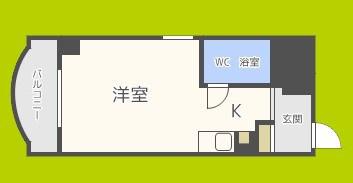 エステハイツ塚本(ワンルーム/3階)の間取り写真