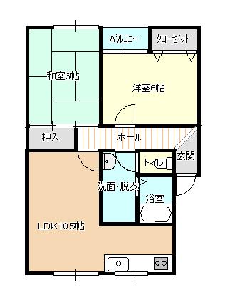 エールマンション(2LDK/2階)の間取り写真