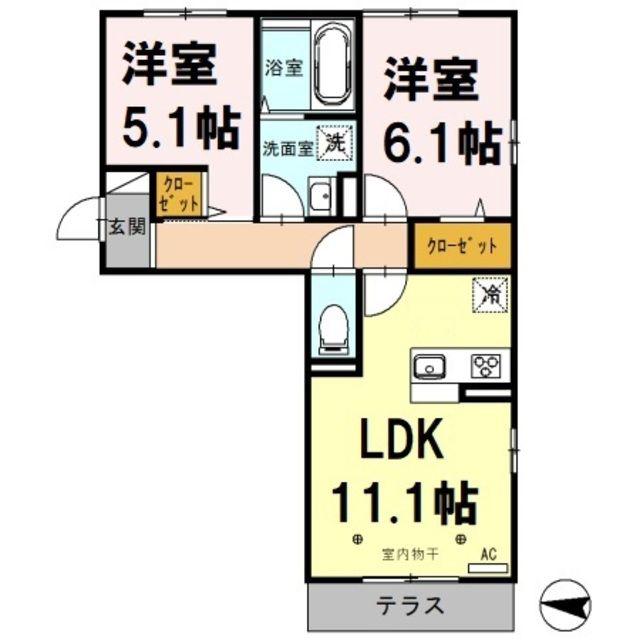 ロイヤルパレスⅢ番館(2LDK/3階)の間取り写真
