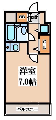 デ・リード高井田駅前(ワンルーム/8階)の間取り写真