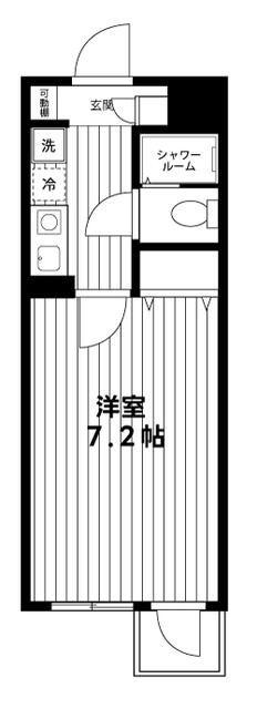 ライオンズマンション平和台第5(1K/2階)の間取り写真