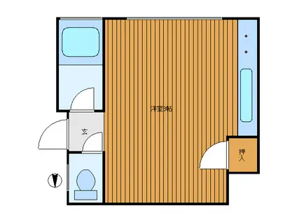 フクハウス(ワンルーム/2階)の間取り写真