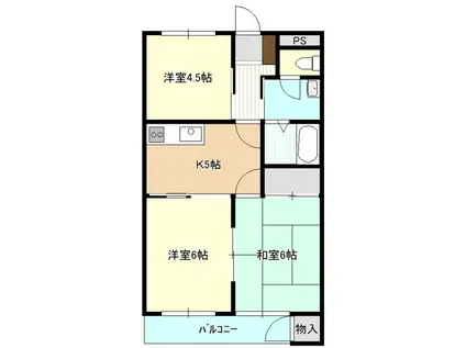 コートパレス上田(3K/3階)の間取り写真