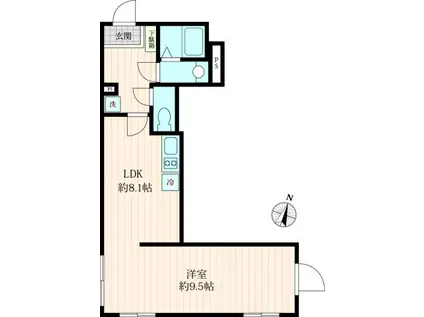 INFINA志村三丁目(1LDK/3階)の間取り写真
